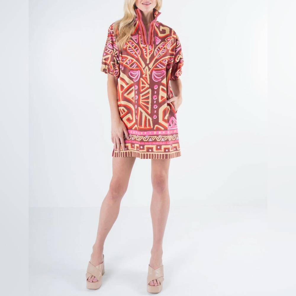 Emily McCarthy Poppy Dress - Tribal Palm